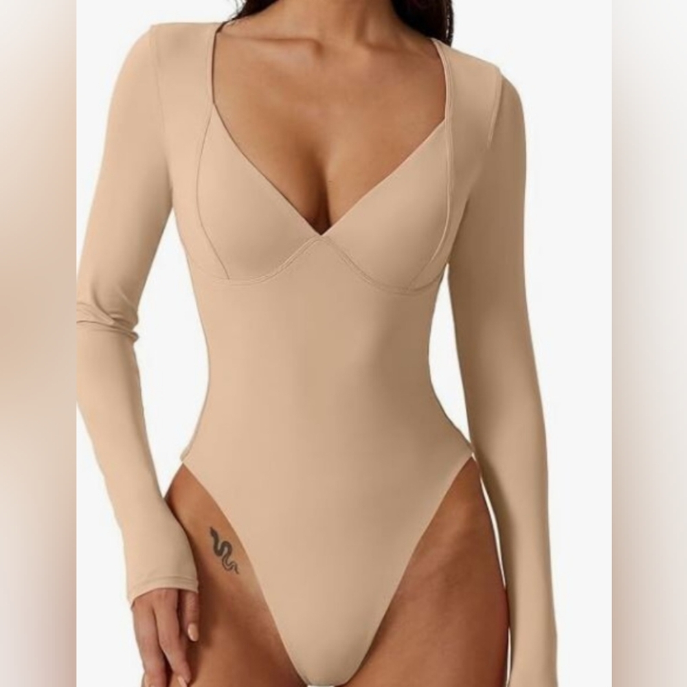 Qinsen Tan Bodysuit XS